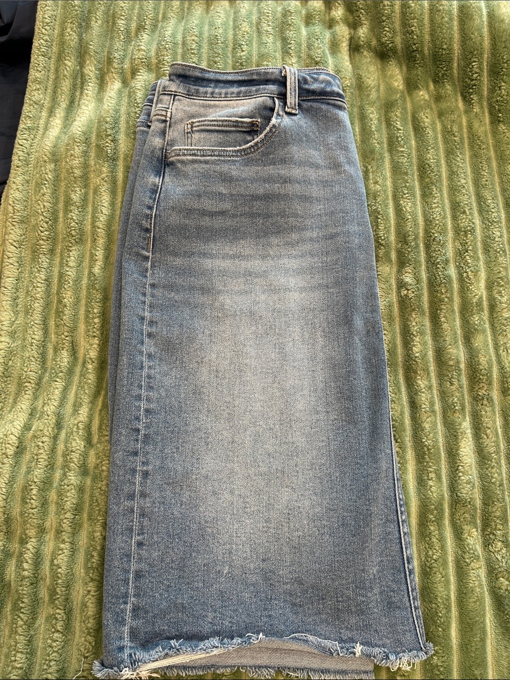VERVET BY FLYING MONKEY Light Blue Denim Midi Skirt XL